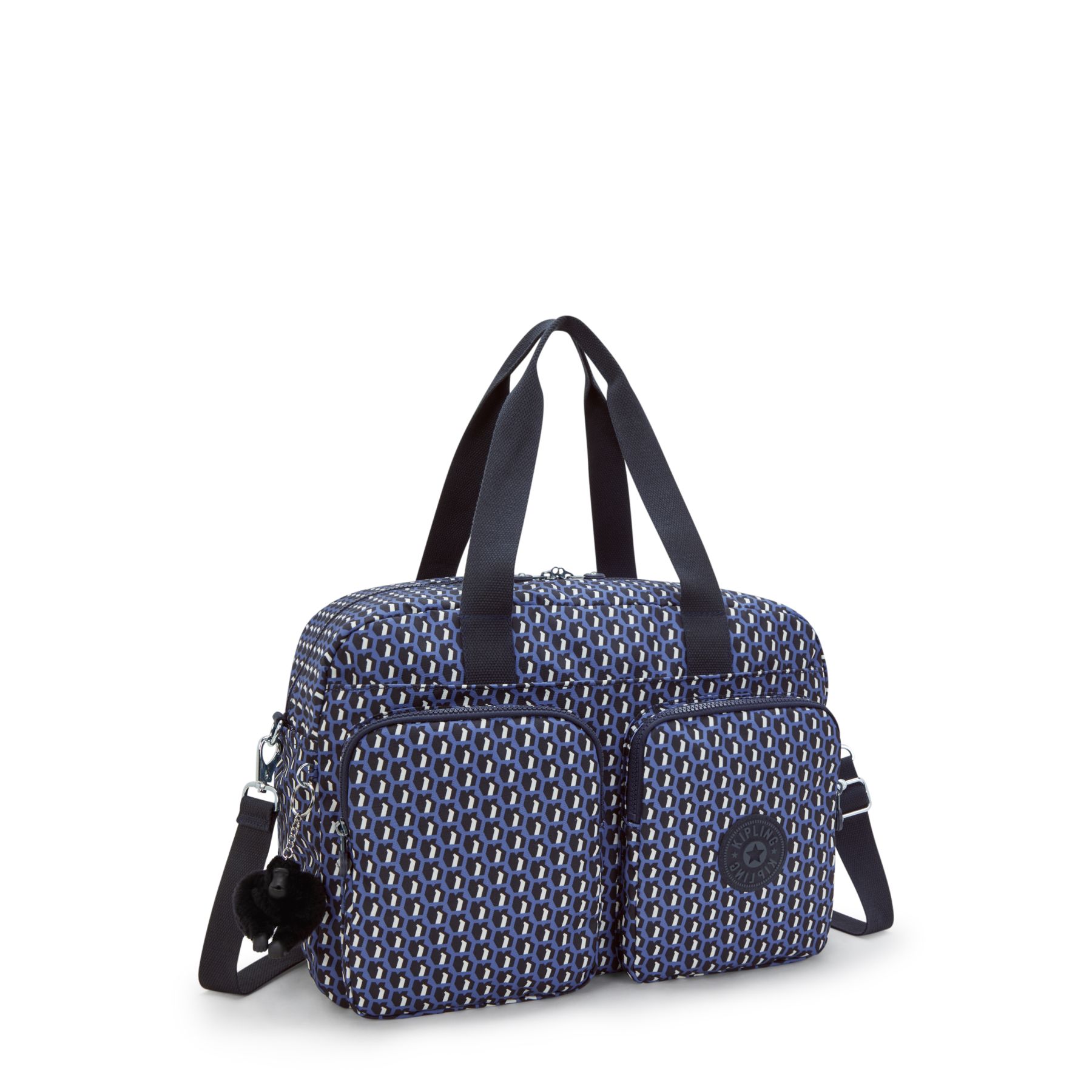 DEFEA XL Sac de voyage de taille moyenne pour le week-end avec compartiment pour ordinateur portable - 3D K Blue