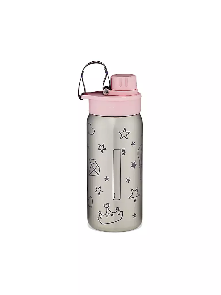 ERGOBAG Edelstahl Trinkflasche 0,5L Rosa rosa