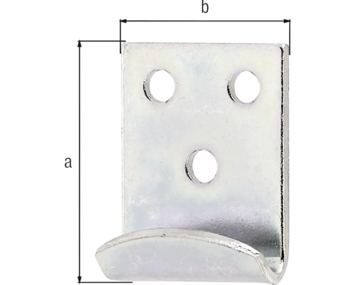 Sluithaak voor doossluiting 25 x 33 mm, verzinkt, diklaag gepassiveerd
