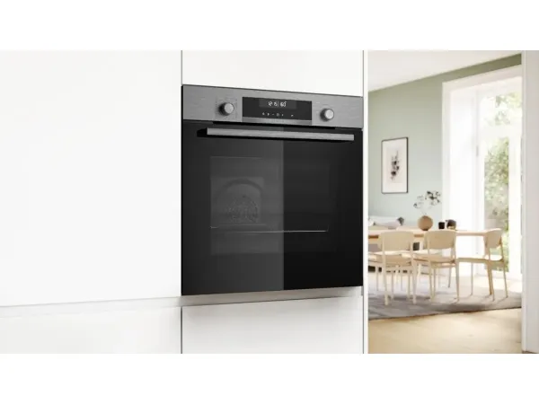 Bosch Serie | 6 HBG578BS3 - Ovn - til indbygning - niche - bredde: 56 cm - dybde: 55 cm - højde: 58.5 cm - med selv-rengøring - Klasse A  - rustfrit stål