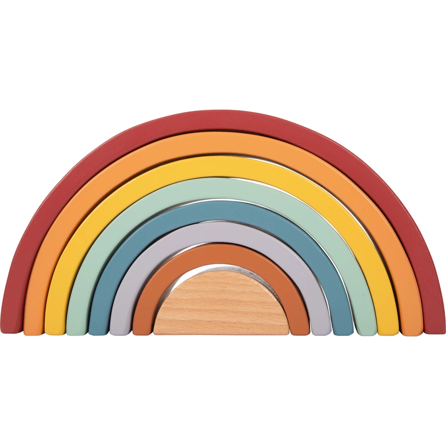 small foot® Holzbausteine Regenbogen „Safari“