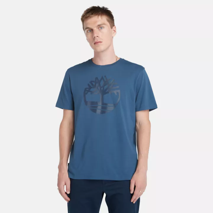 T-shirt à logo arbre Kennebec River pour homme en bleu