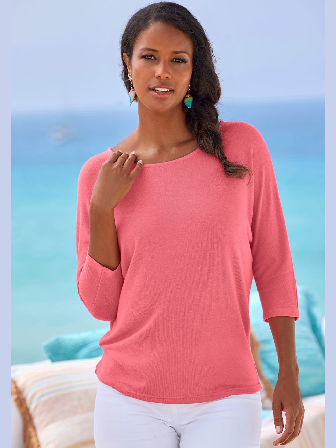 T-shirt lascana à manches 3/4