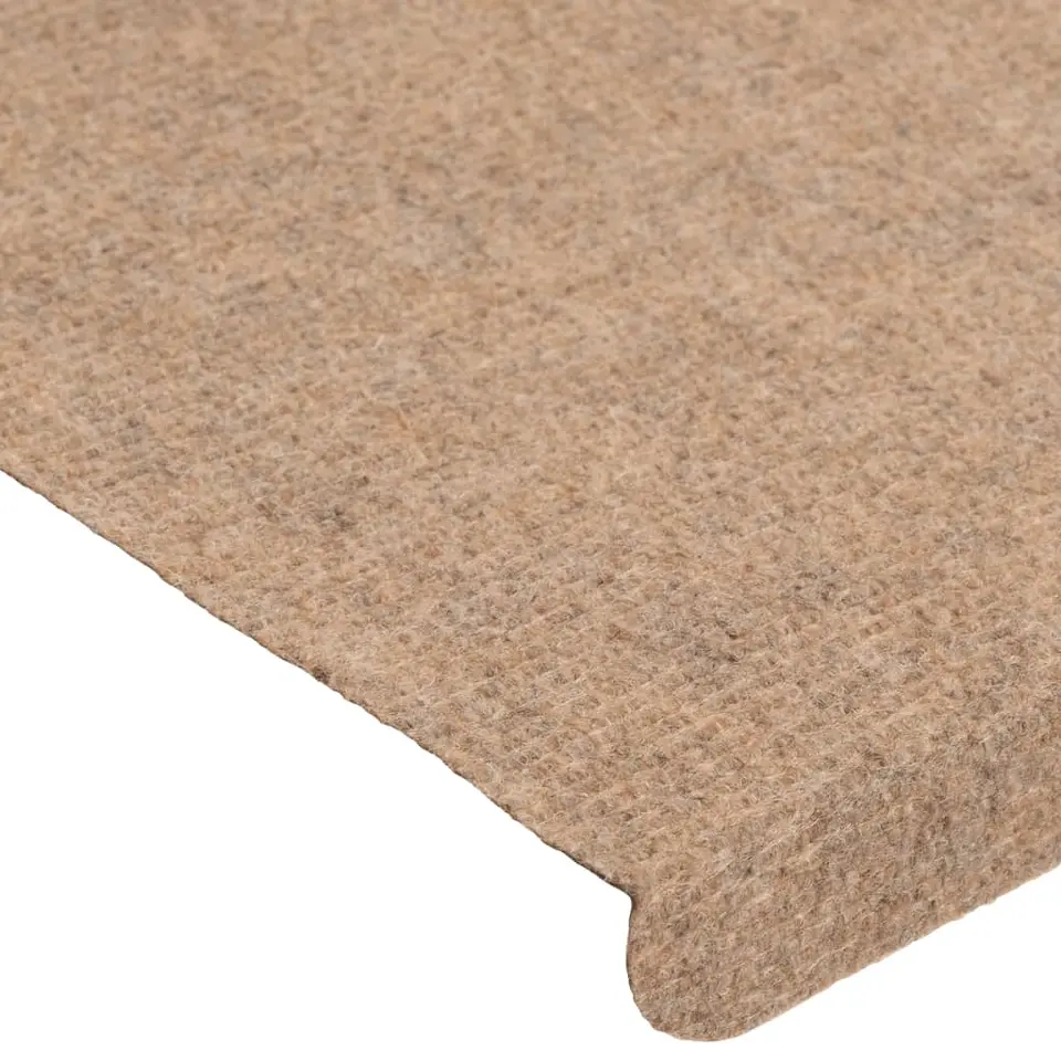 vidaXL - Trapmat - Beige - Stof - 65 x 24.5 x 3.5 cm - 15 stuks