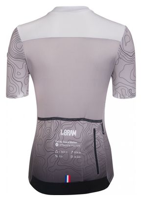Maillot Manches Courtes Femme LeBram Grand Ballon Gris Coupe Ajustée