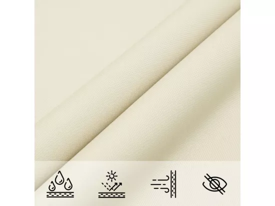 Voile d'ombrage crème 2x2x2 m 100 % polyester oxford
