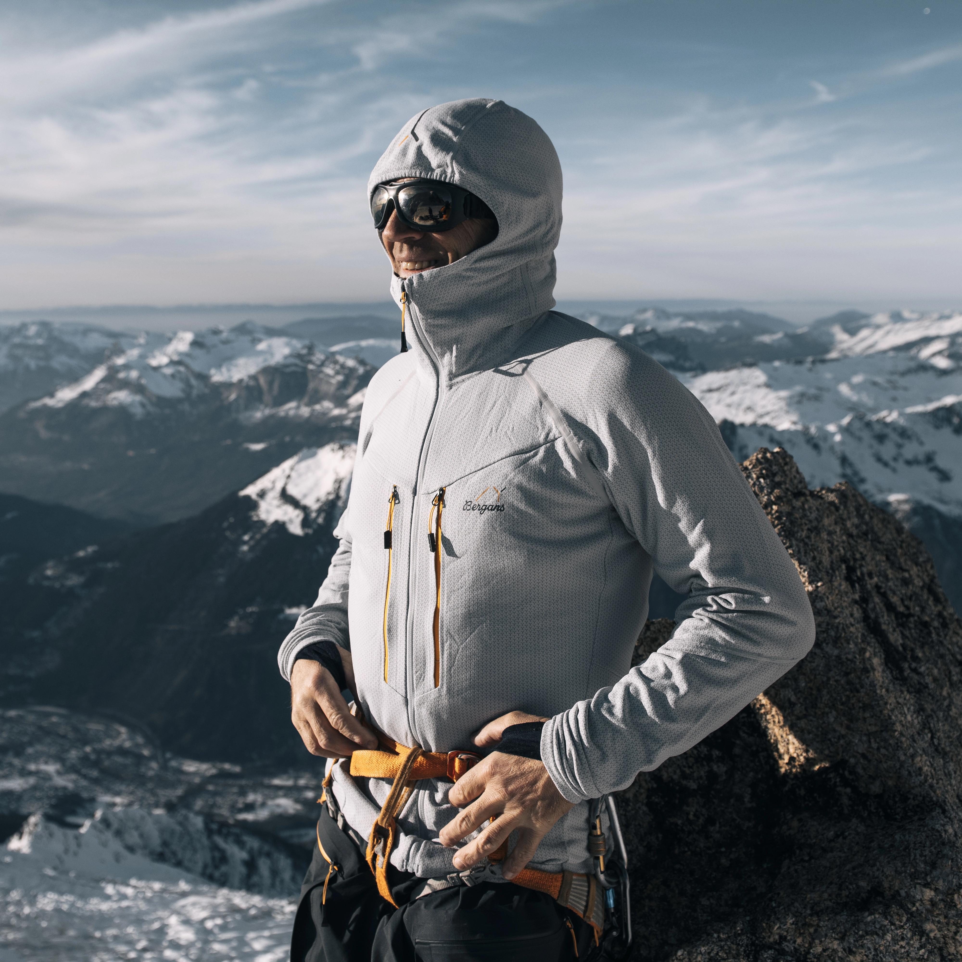 Y MountainLine Wooltech Midlayer Jacket Men Pearl Grey