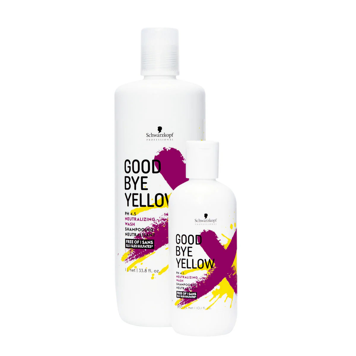 Shampoing déjaunisseur sans sulfates Goodbye Yellow 300ml / 1000ml