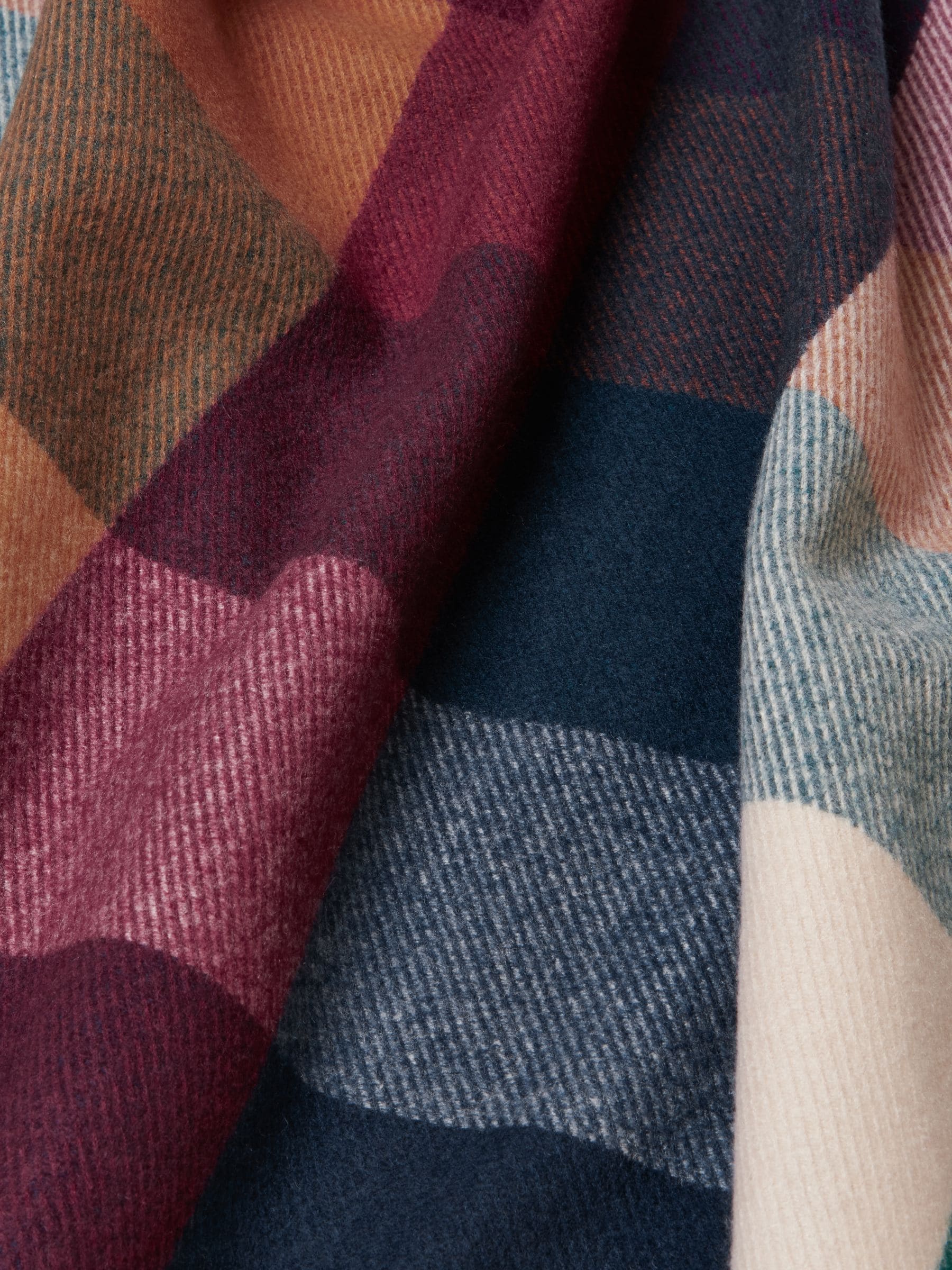 Blauwgroen - Joules Langtree Check Scarf