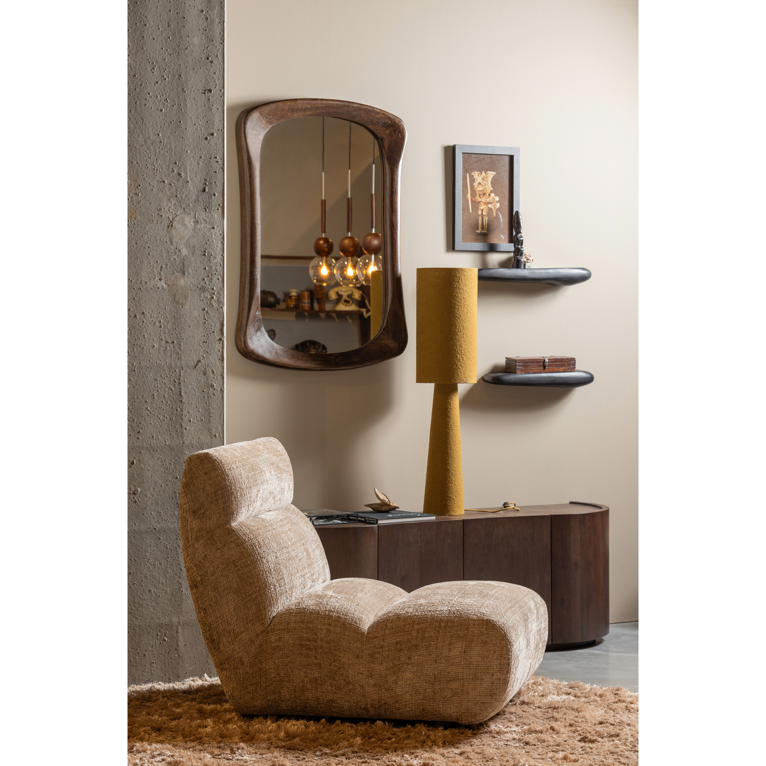 WOOOD Observe Fauteuil - Polyester - Clay - 82x75x96