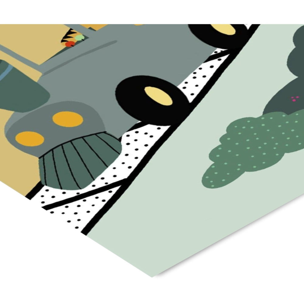 Køb Poster & Frame Willero Illustration - Adventure Train
