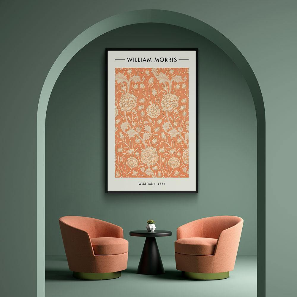 Walljar - canvas schilderij - william morris - wild tulip Canvas schilderij - 60 x 90 cm