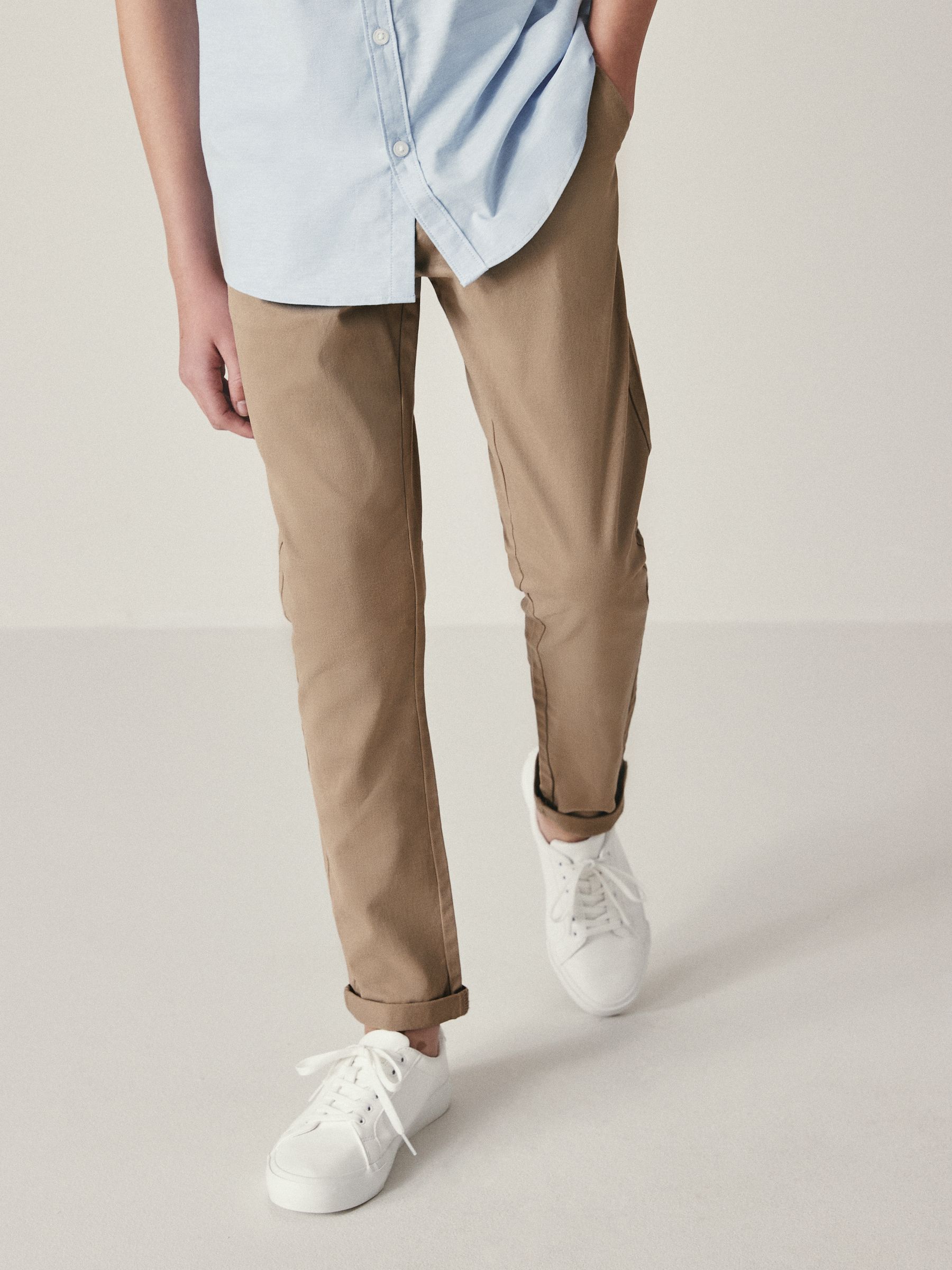 Pastelgeel - Stretchy chino's (3-17jr)