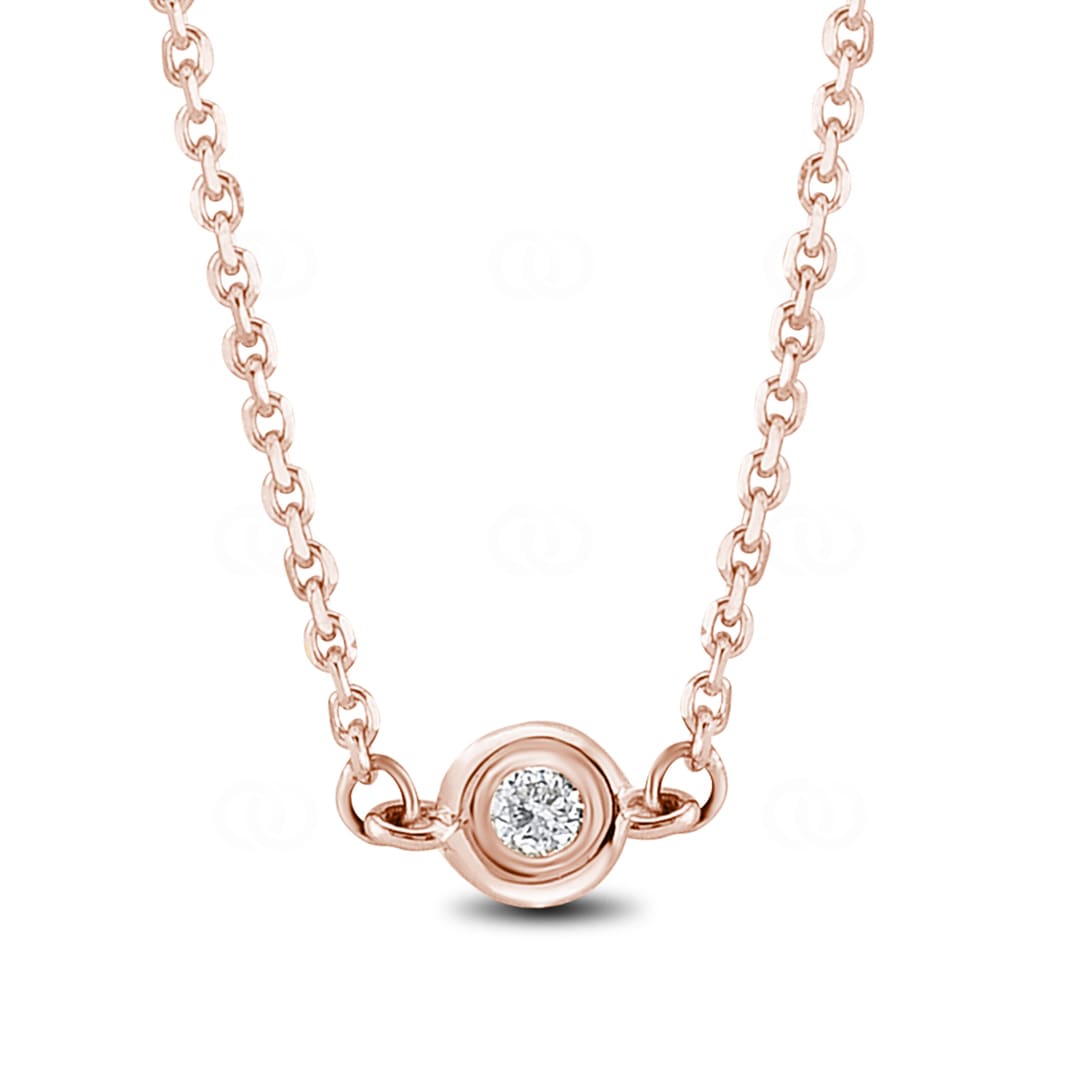 Collier mit Anhänger 750/18 K Roségold mit Diamanten 0.08 ct H/si by CHRISTIAN