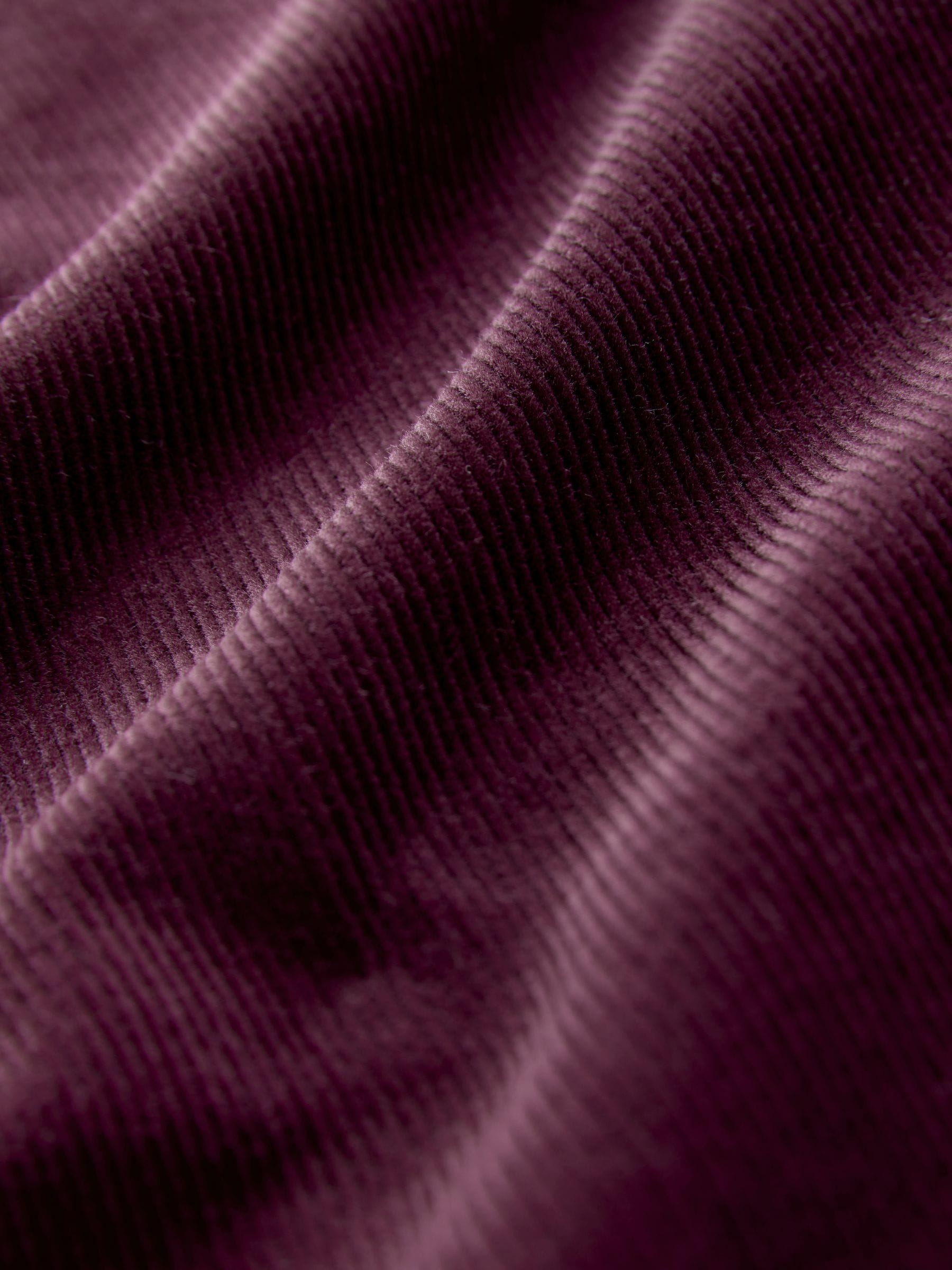 Bordeauxrood - Midi rok van corduroy met verlaagde taille