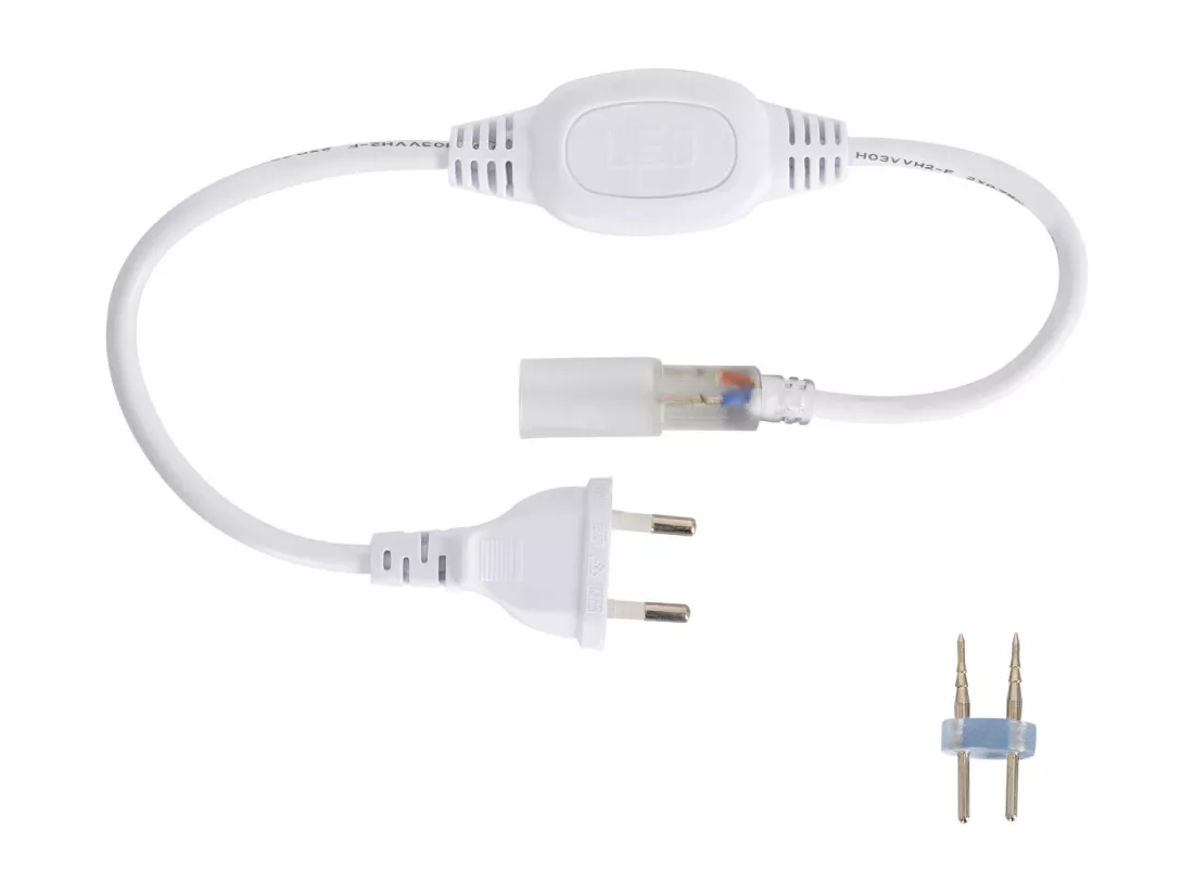 Néon LED Flexible 360º Rond Dimmable 120LED/m 220V AC Blanc Neutre IP67 sur Mesure Coupe tous les 100cm 15 m