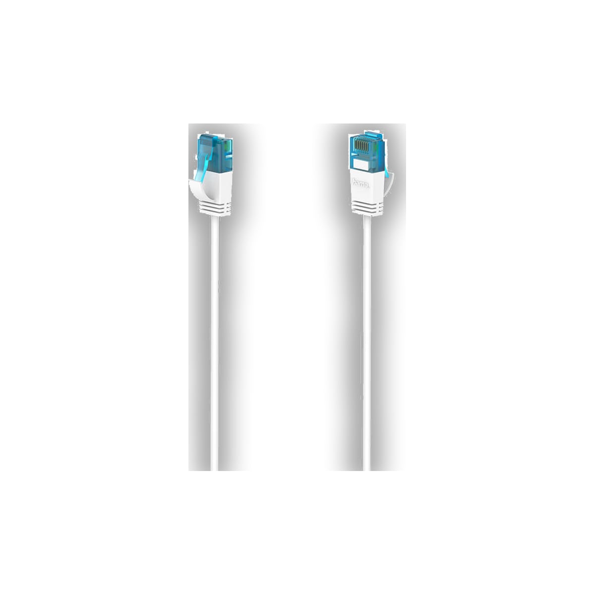 Hama Flexi-Slim Ethernet kabel CAT 6a, 10 Gbps U/UTP 1,5m (hvit)