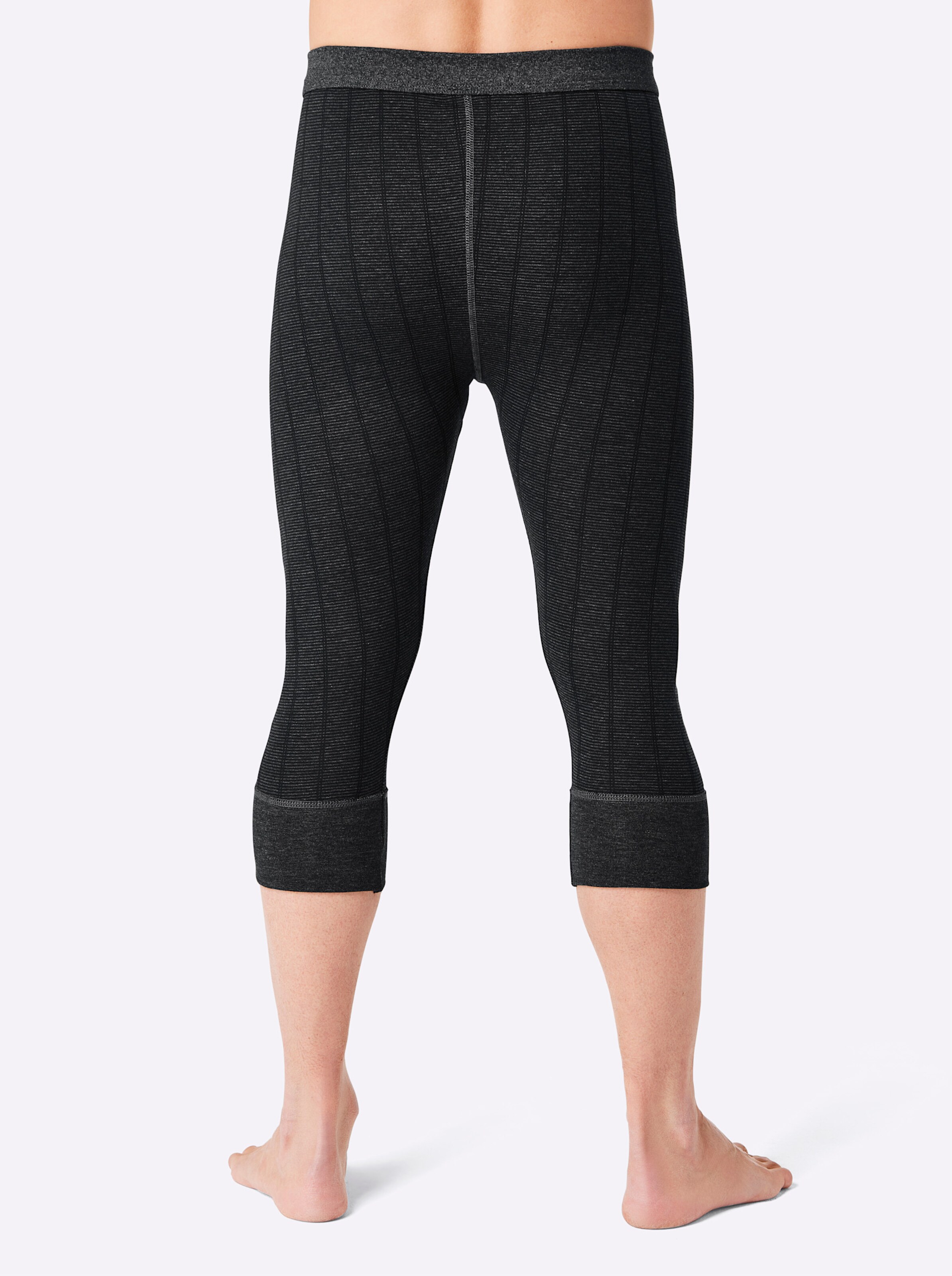 wäschepur men Hose 3/4-lang in anthrazit + grau