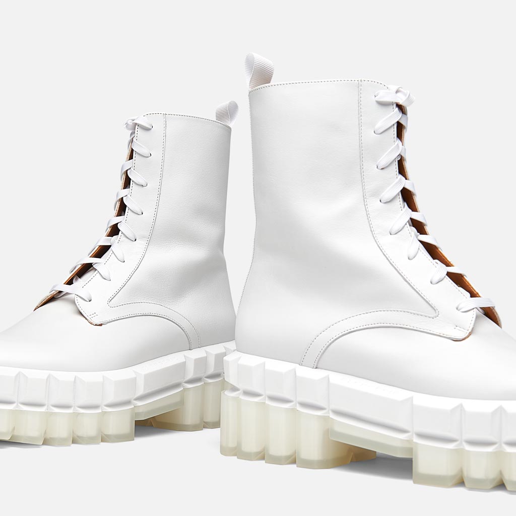 ANKLE BOOTS - GOTTY ankle boots, calfskin white || OUTLET