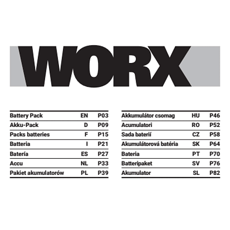 Worx batteri 20v 4.0ah med indikator
