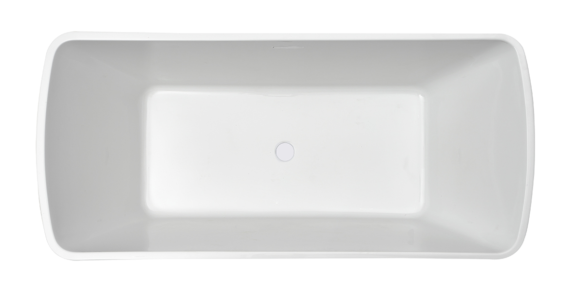 Mueller Coin vrijstaand bad glans wit 170x78cm inclusief afvoer