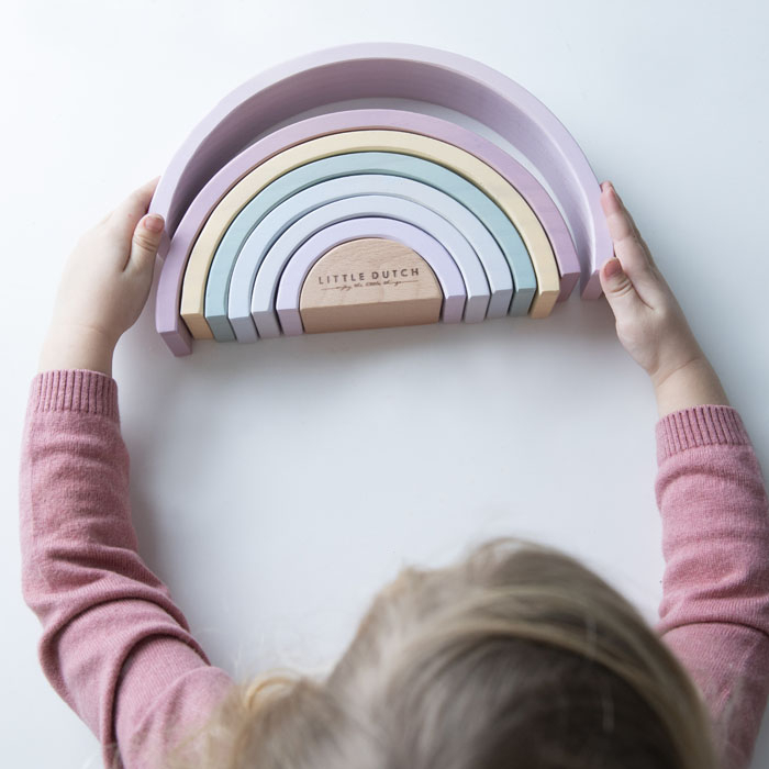Little Dutch Houten regenboog donkerroze
