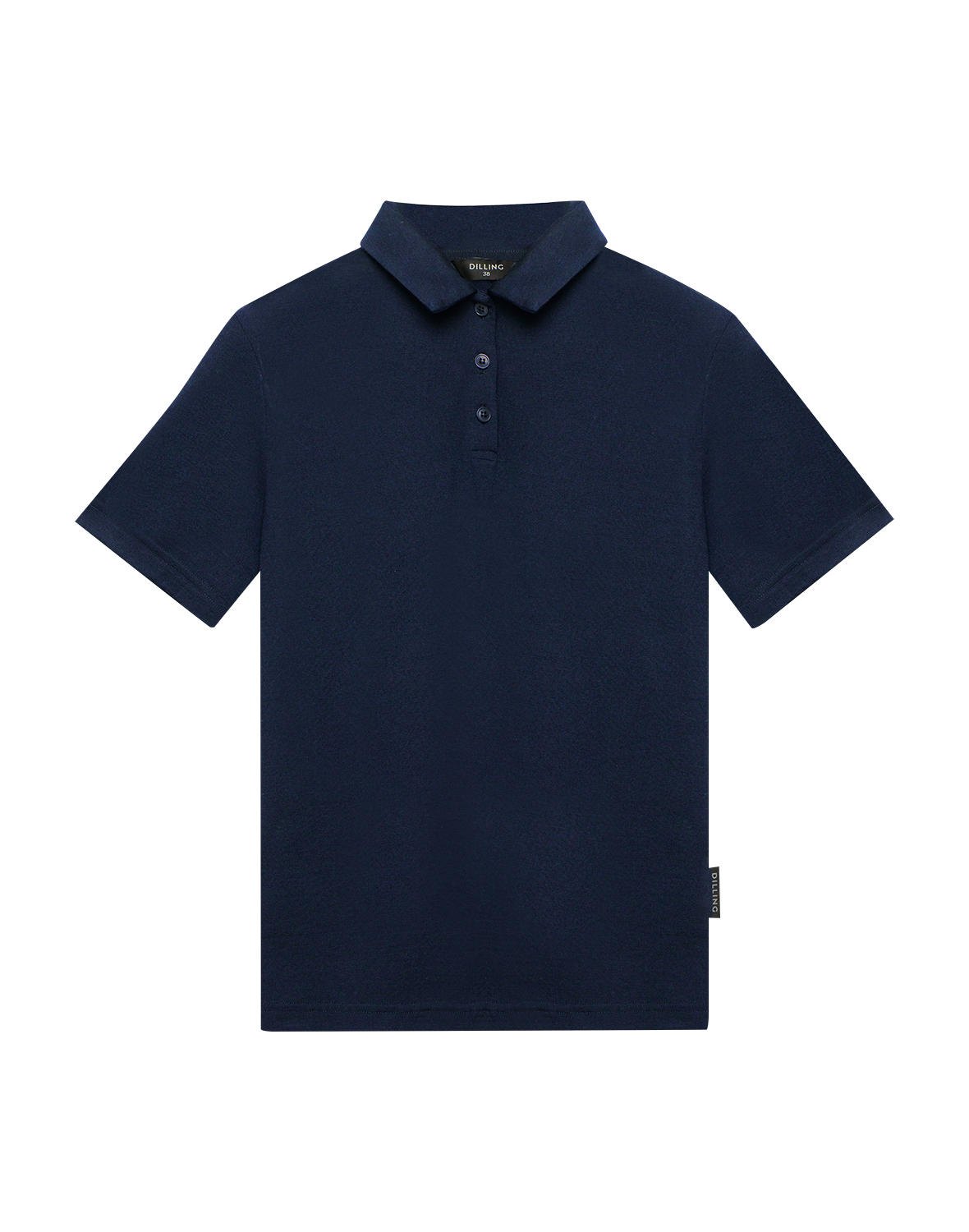 Polo in merinowol voor dames in Marineblauw