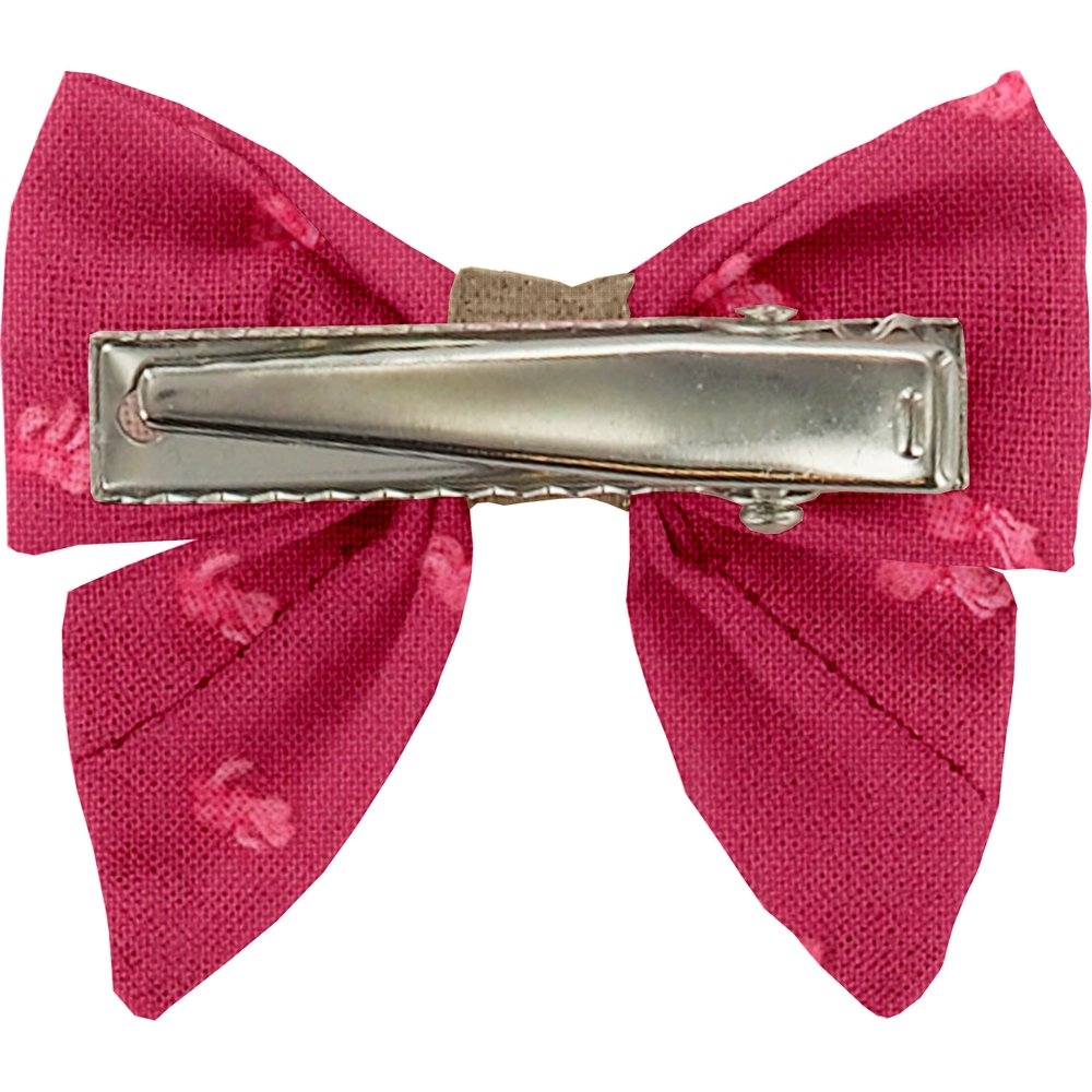 Barrette Mini Noeud Papillon Plumetis Rose Fuchsia