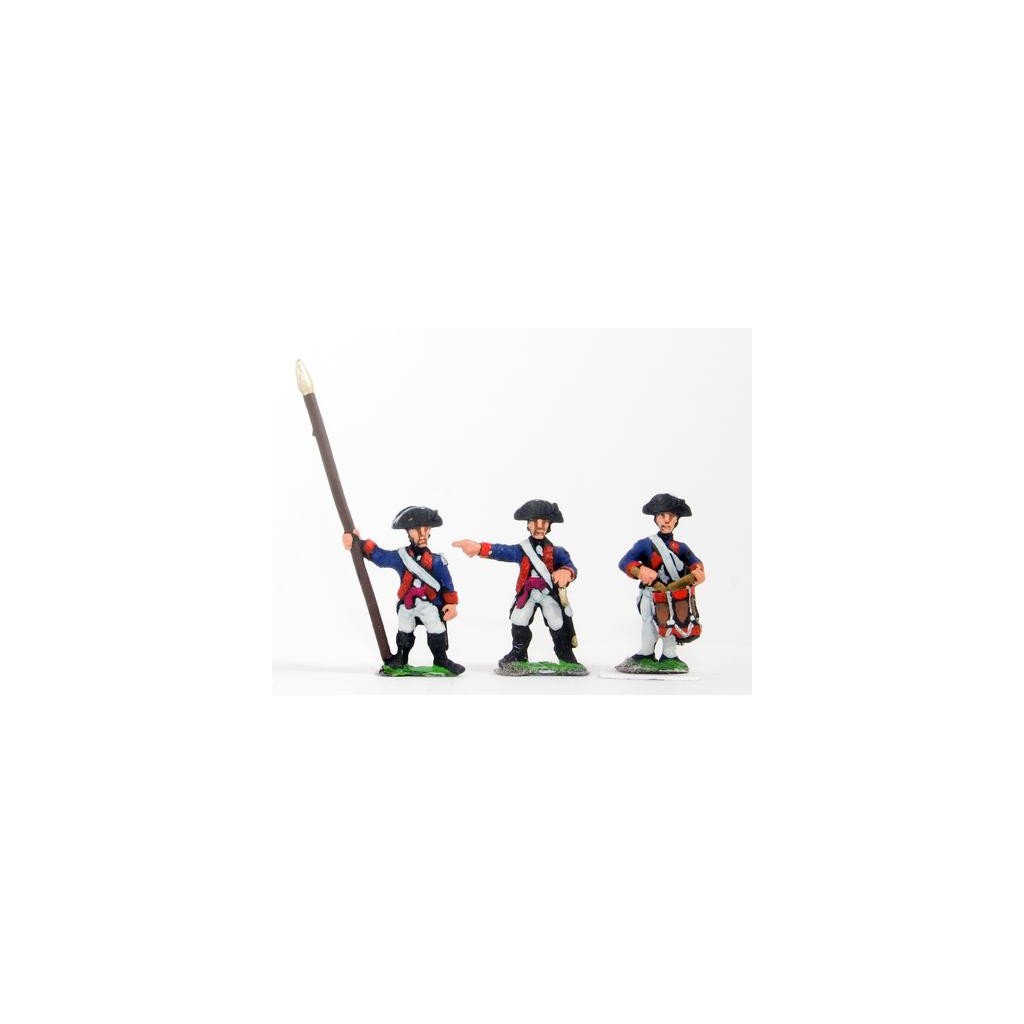 AWI American: Command: Officer, Standard Bearer & Drummer