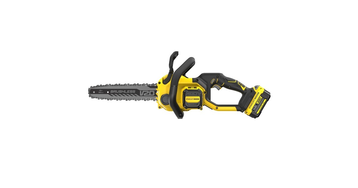 StanleyFATMAX 20V Brushless kettingzaag  (Geel/zwart, 30 cm, accu en lader inbegrepen)
