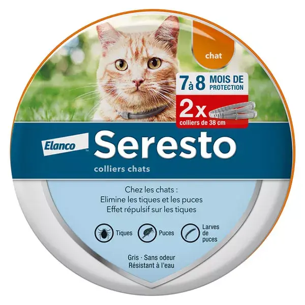 Seresto Chat Collier Anti-Puces et Anti-Tiques 2 unités