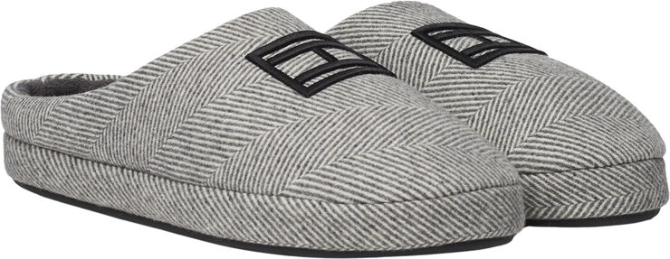 Tommy Hilfiger FLAG HERRINGBONE HOUSE SHOE Dark ash
