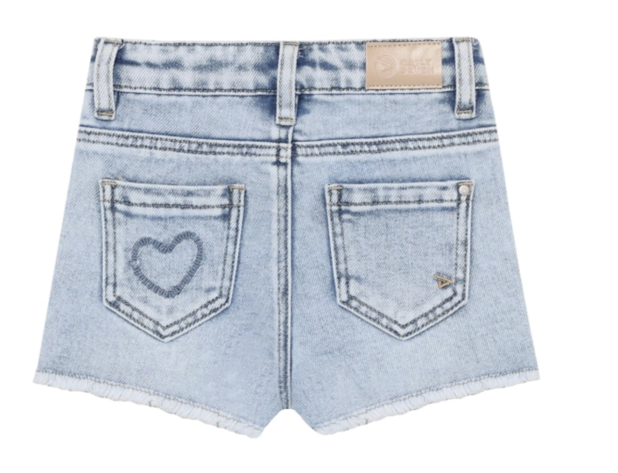 Daily7 Daily7 denim shorts heart blue denim