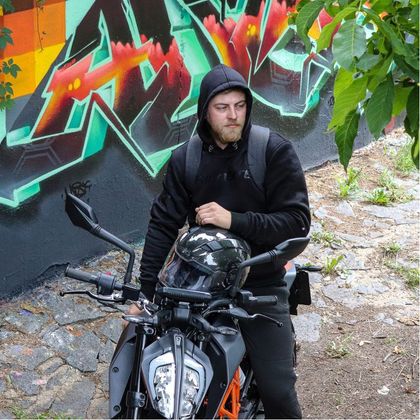 Sweat moto Trilobite TWASTER - Noir