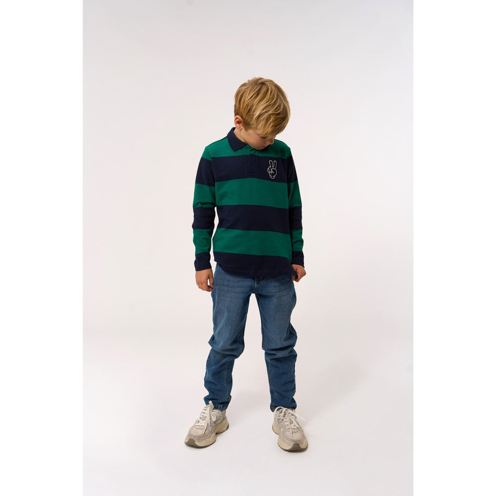 Køb The New Navy Blazer Striped Pino L_S Pique Polo