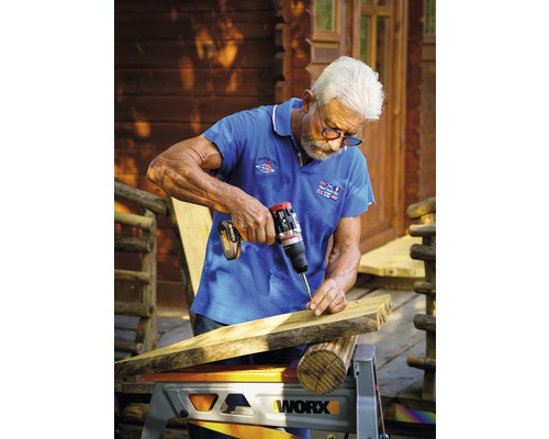 WORX Nitro 20V Slagboormachine 60Nm WX354 accu-slagboormachine, borstelloze motor, inclusief koffer, 2 x 2Ah accu's en lader