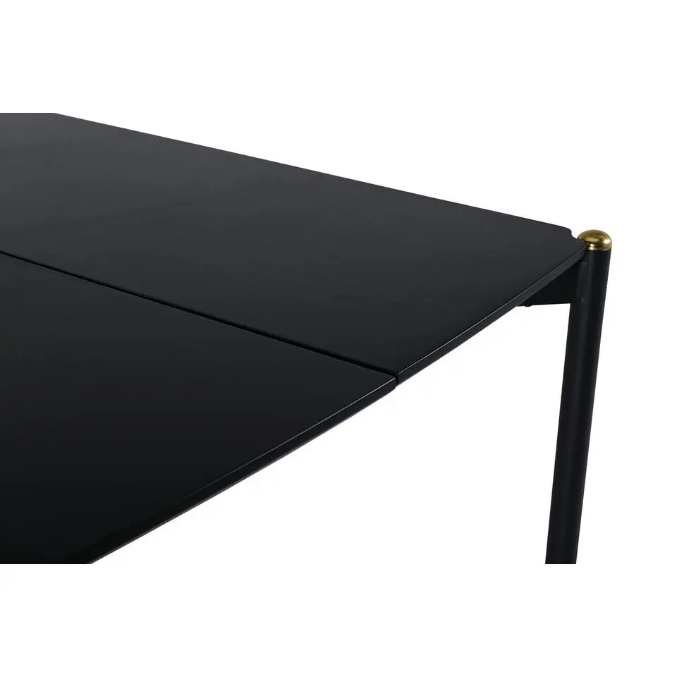 Eettafel Zwart Hout - 190x90x75cm - Pelle