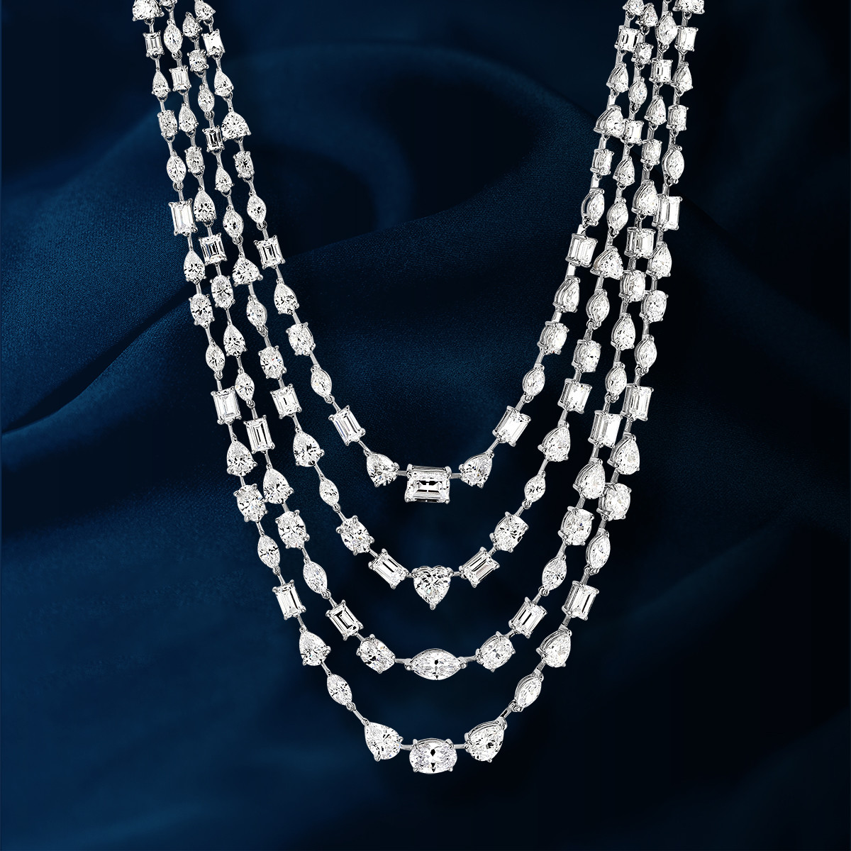 Collier argent 925 zirconias 42cm