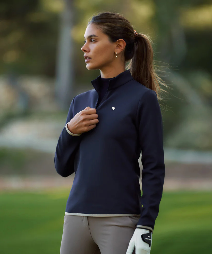 Macade Therma Quarter Zip Womens Dark Blue