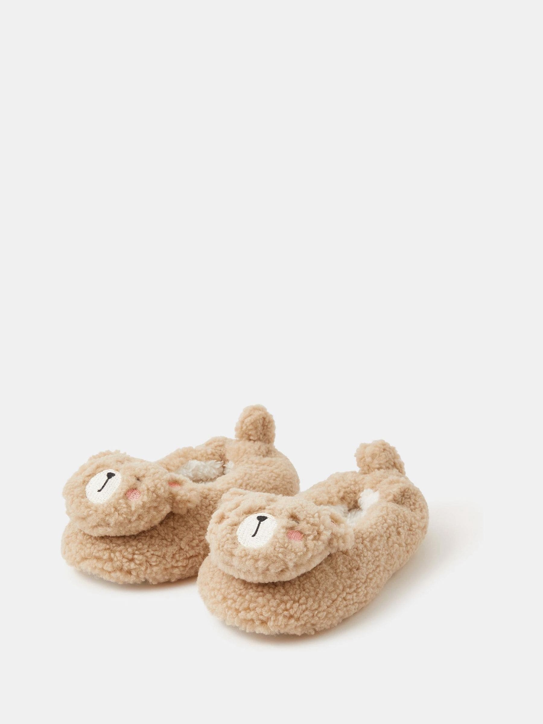 Accessorize Girls Bear Slippers