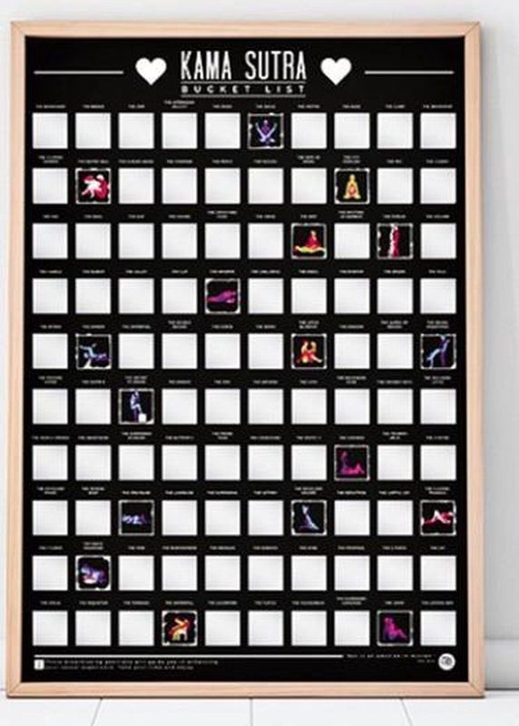 Gift Republic GR630015 Kamasutra wenslijst, poster om vrij te krassen