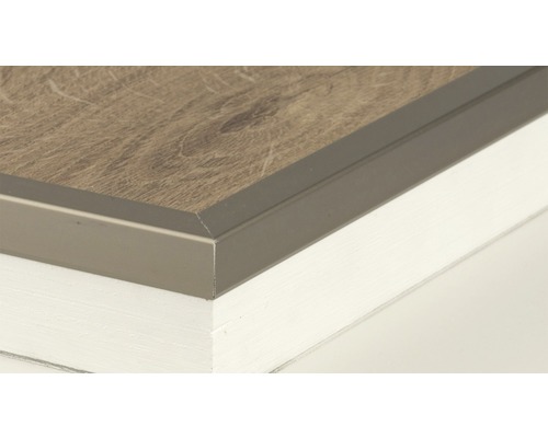 Zelfklevend aluminium hoekprofiel, mat roestvrij staal, 15 x 15 mm, 270 cm