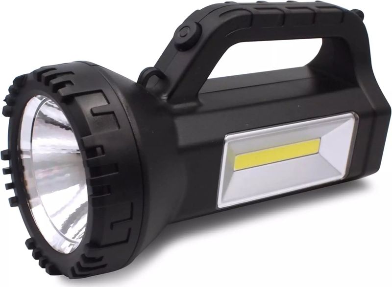 Hofftech - Zaklamp - Zwart - Krachtige LED - 1 Watt - COB Technologie