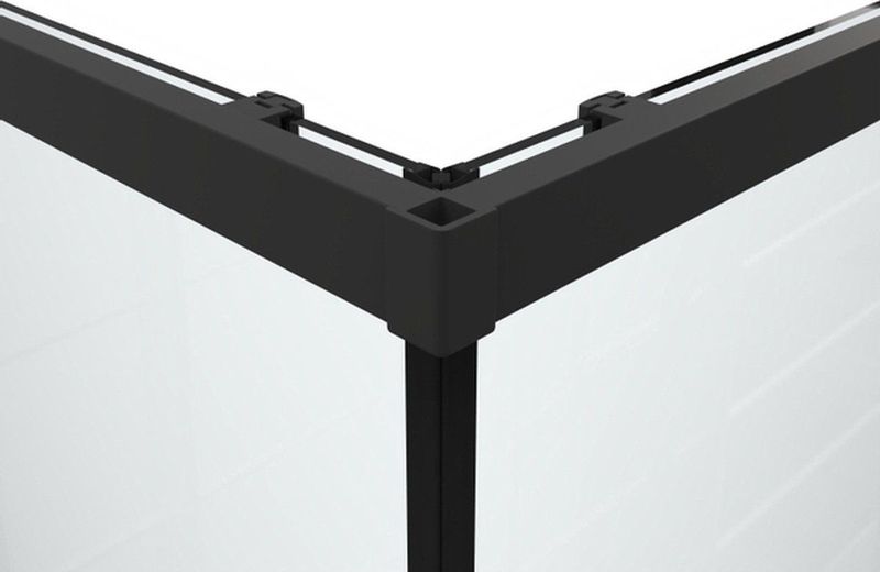 Saniclass - Casus - Douchecabine - Mat Zwart - Helder Glas