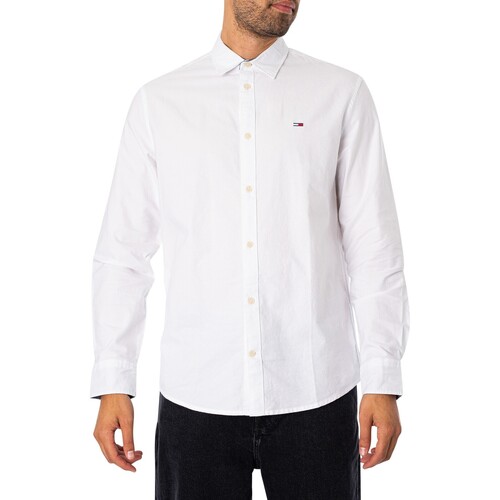 Tommy Jeans - Camisa Oxford Clásica Blanco