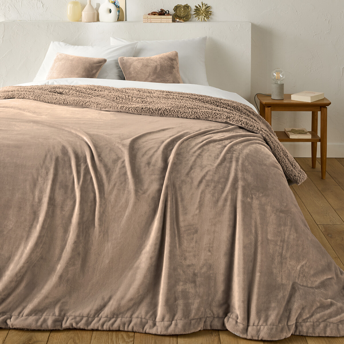 LA REDOUTE INTERIEURS<br>Colcha em lã e sherpa, Maxine