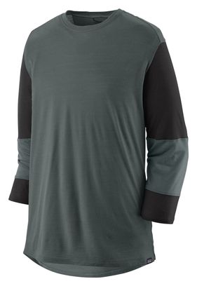 Maillot Manches 3/4 Patagonia Merino Bike Vert