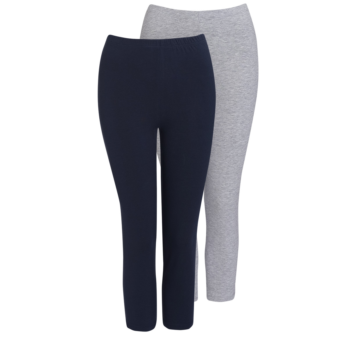 Famy 2 Damen 3/4-Leggings unifarben dunkelblau / hellgrau