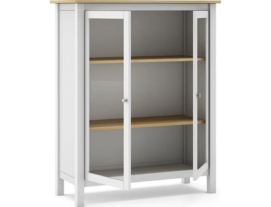 CONCEPT1 - Vitrine Misti 2P blanc chene 90 x 40 x h110
