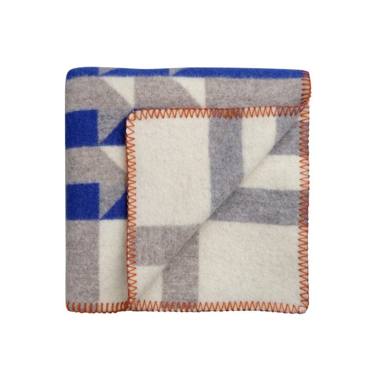 Røros Tweed Kvam plaid 135x200 Blue